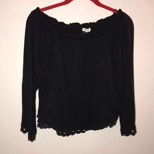 Long sleeve off the shoulder top